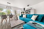 Wohnzimmer - Ferienwohnung Salzbrise Fehmarn - Top-Hundeurlaub