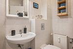 Badezimmer - Ferienwohnung Schrabbe nur 800 Meter zum Strand mit Terrasse - Top-Hundeurlaub