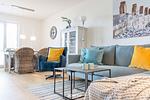 Wohnzimmer - Ferienwohnung Stjernehus Olpenitz - Top-Hundeurlaub
