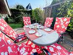 Cuxland-Fewo-Service -Ferienhaus Kampweg 16-Terrasse - Ferienhaus Blinkfüür Duhnen - Top-Hundeurlaub