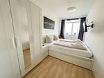 Schlafzimmer - Haus Frische Brise Wohnung 08.10 - Top-Hundeurlaub
