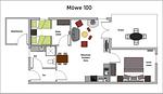 Grundriss - Möwe 100 - Top-Hundeurlaub
