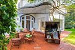 Terrasse - Ferienwohnung Majorshof Auster Büsum - Top-Hundeurlaub