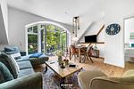 Wohnzimmer - Ferienwohnung Majorshof Krabbe Büsum - Top-Hundeurlaub