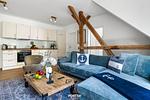 Wohnzimmer - Ferienwohnung Majorshof Krabbe Büsum - Top-Hundeurlaub