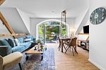 Wohnzimmer - Ferienwohnung Majorshof Krabbe Büsum - Top-Hundeurlaub