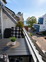 Balkon - Maisonette Ferienwohnung "Barke App. 26" mit seitlichem Meerblick in Scharbeutz - Top-Hundeurlaub