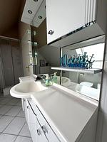 Badezimmer - Maisonette Ferienwohnung "Barke App. 26" mit seitlichem Meerblick in Scharbeutz - Top-Hundeurlaub