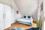 Schlafzimmer - Ferienhaus Tüddis Huus Olpenitz - Top-Hundeurlaub