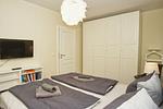 Schlafzimmer - FeWo Steilküste mit Terrasse - Top-Hundeurlaub