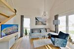 Wohnzimmer - Ferienhaus Skipper Galerie Olpenitz - Top-Hundeurlaub