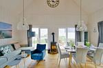 Wohnzimmer - Ferienhaus Skipper Galerie Olpenitz - Top-Hundeurlaub