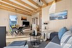 Wohnzimmer - Ferienhaus Skippers Home Olpenitz - Top-Hundeurlaub