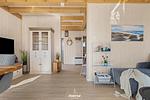 Wohnzimmer - Ferienhaus Skippers Home Olpenitz - Top-Hundeurlaub