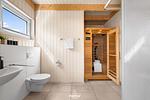 Badezimmer - Ferienhaus Skipper-Auszeit Olpenitz - Top-Hundeurlaub