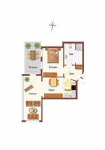 Grundriss - Haus Wenden Fewo 1 - Top-Hundeurlaub