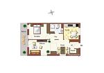 Grundriss - Appartementanlage Ostseeblick - Fewo Rügen 12 - Top-Hundeurlaub