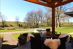 Terrasse - Gutshof Dornbusch Fewo 1 - AM BRUNNEN - Top-Hundeurlaub