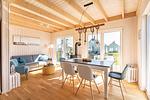 Wohnzimmer - Ferienhaus Snorris Stuga Olpenitz - Top-Hundeurlaub