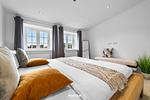 Schlafzimmer - Ferienhaus Loft an der Ostsee Glücksburg - Top-Hundeurlaub