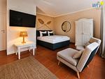 Schlafzimmer - Ferienwohnung Heiderose - Top-Hundeurlaub