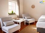 Wohnzimmer - Ferienwohnung Weißdorn - Top-Hundeurlaub