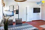 Küche / Küchenzeile - Ferienwohnung Strandroggen - Top-Hundeurlaub
