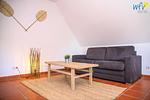 Wohnzimmer - Ferienwohnung Strandkamille - Top-Hundeurlaub