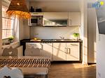 Küche / Küchenzeile - Ferienwohnung Sonnenaufgang - Top-Hundeurlaub