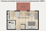 Grundriss - Ferienwohnung Sonnenschein - Top-Hundeurlaub