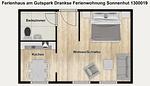Grundriss - Ferienwohnung Sonnenhut - Top-Hundeurlaub