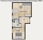 Grundriss - Ferienwohnung Sonnenmorgen - Top-Hundeurlaub