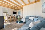 Wohnzimmer - Ferienhaus Wellenreiter Olpenitz - Top-Hundeurlaub