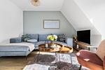 Wohnzimmer - Ferienwohnung Westwind Büsum - Top-Hundeurlaub