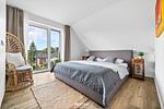 Schlafzimmer - Ferienwohnung Westwind Büsum - Top-Hundeurlaub