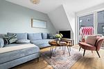 Wohnzimmer - Ferienwohnung Westwind Büsum - Top-Hundeurlaub