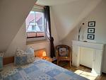 Schlafzimmer mit Doppelbett - Am Deich Haus 26 - Top-Hundeurlaub