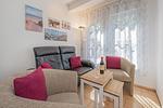 Wohnzimmer - Ferienwohnung Inselzauber nur 250 m zum Strand mit Terrasse und Kamin - Top-Hundeurlaub