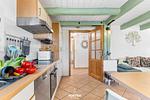 Küche / Küchenzeile - Ferienwohnung Zum Garten Delve - Top-Hundeurlaub