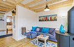 Wohnzimmer - Ferienhaus Ankerplatz Olpenitz - Top-Hundeurlaub