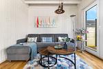 Wohnzimmer - Ferienhaus Kegelrobbe Olpenitz - Top-Hundeurlaub