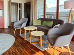 Wohnzimmer - Apartment 433 mit Seeblick und Kamin - Top-Hundeurlaub