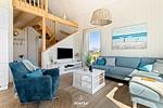 Wohnzimmer - Ferienhaus Cliff Olpenitz - Top-Hundeurlaub