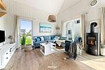 Wohnzimmer - Ferienhaus Cliff Olpenitz - Top-Hundeurlaub