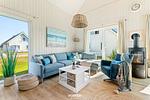 Wohnzimmer - Ferienhaus Cliff Olpenitz - Top-Hundeurlaub