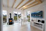 Wohnzimmer - Ferienhaus Flaschenpost Olpenitz - Top-Hundeurlaub