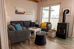 Wohnzimmer - Ferienhaus Flaschenpost Olpenitz - Top-Hundeurlaub