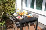 Terrasse - FeWo10: 100m bis zum Strand, Terrasse - Top-Hundeurlaub