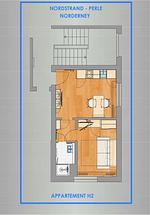 Grundriss - Nordstrandperle Ap. H2 - Top-Hundeurlaub