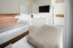 Schlafzimmer - Nordstrandperle Ap. H5 - Top-Hundeurlaub